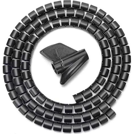 AISENS - A151-0406 - Organizzatore di cavi a spirale 25MM, nero, 1.0M (1/3)