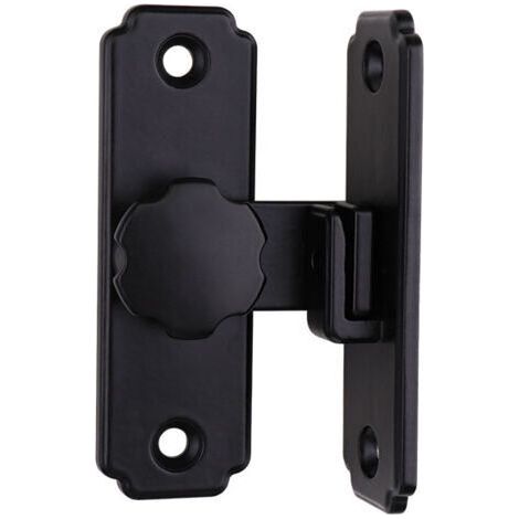Loquet et targetteLoquet de porte, verrou de porte grange, boucle de verrouillage à 90 degrés, loquet de verrouillage coulissant, convient pour porte et fenêtre de cage de grange (noir, taille : 81,5 (1/4)