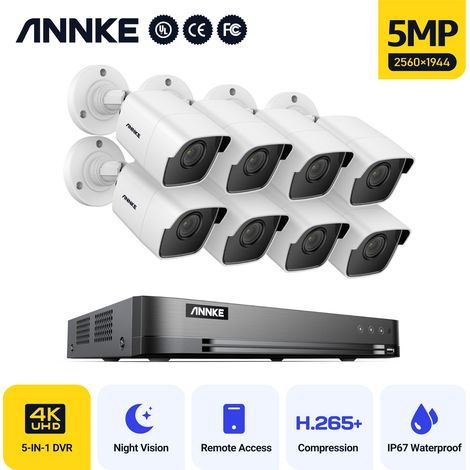 ANNKE 16CH VIDEO SURVEILLANCE CCTV KIT 4K 5 in 1 DVR 8×5MP CAMERAS IR NIGHT VISION REMOTE MONITORING WATERPROOF SECURITY SYSTEM (1/5)