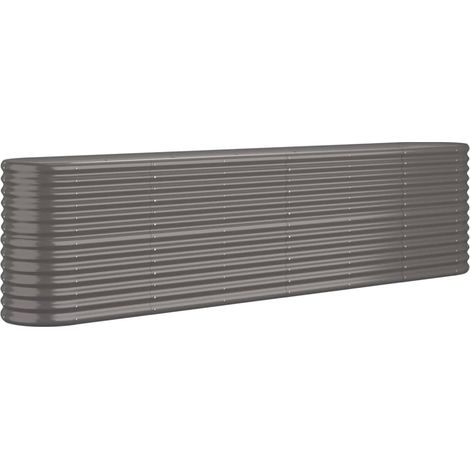 Hochbeet Verzinkter Stahl 260x40x68 cm Grau vidaXL