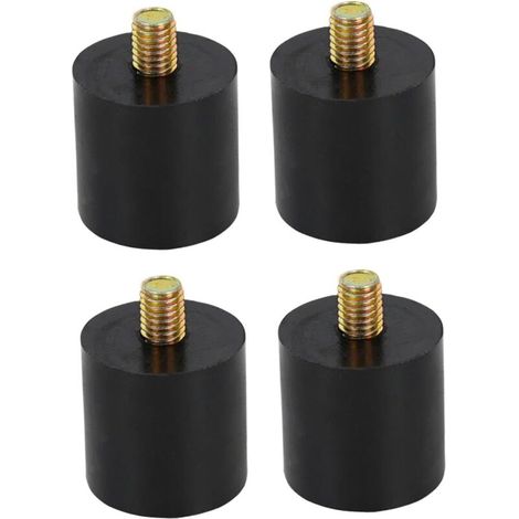 4 amortisseurs cylindriques M8 en caoutchouc avec picots anti-vibrations pour garage, camping-car, électroménager, équipements, 3 cm x 3 cm (1/5)