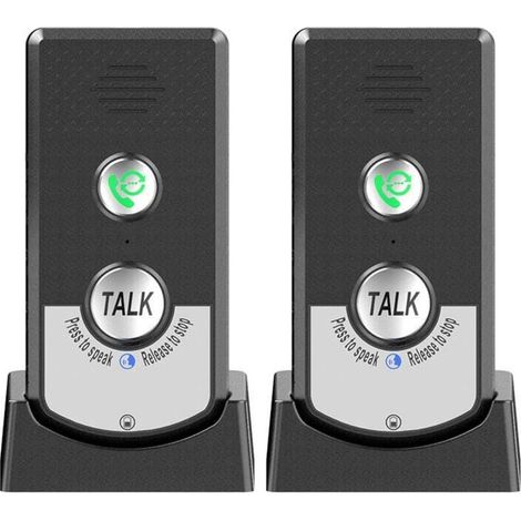 Lot De 2 Interphones Sans Fil Pour La Maison, Appelant Bidirectionnel, Interphone Vocal Portable Sans Fil Ultra Longue Distance Pour Personnes âGéEs, Communication De PièCe à PièCe,Sonnerie D'Appel TR