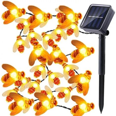 LAMPADE A GHIRLANDA SET DI LAMPADE A FORMA DI APE 20 LED DA GIARDINO SOLARI SOLARI