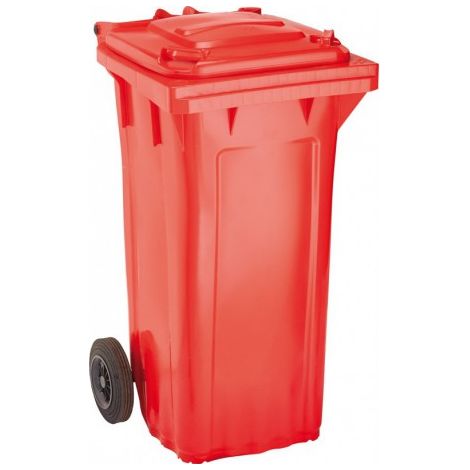Bac Poubelle WAVE 120-l Plastique rouge