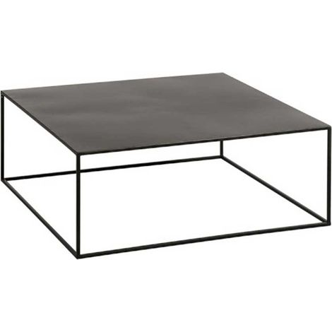 Table basse carrée en métal Noir 80x80 cm (1/5)