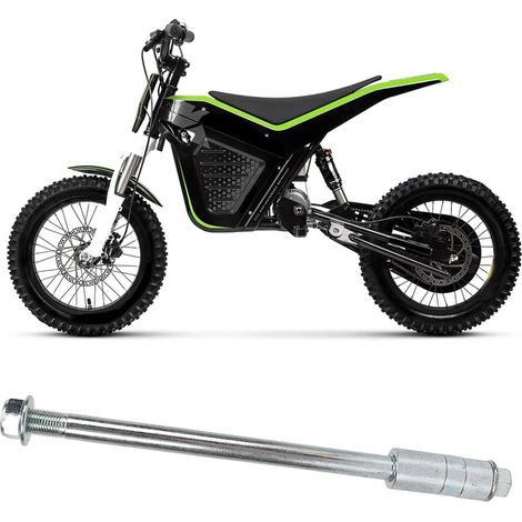 Essieux avant et arrière de 12 mm x 230 mm avec 3 entretoises, adaptés aux motos tout-terrain PIT PRO Trail de 125 cm³ et 140 cm³. (1/5)