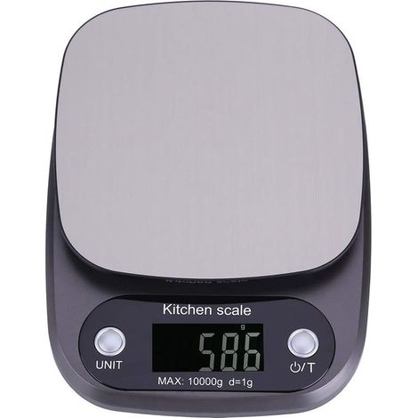 10kg Digital Food Scale Electronic LCD Pocket Cuisine Balance Bijoux Balance Alimentaire Plateau en Acier Inoxydable pour la Cuisson (1/5)