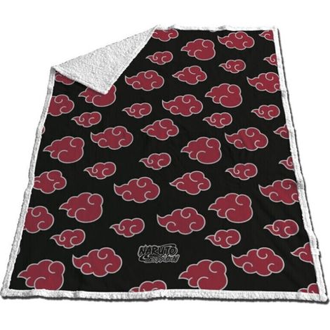 Plaid Polaire Naruto Shippuden - Noir et Rouge