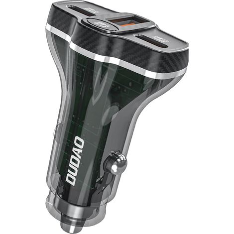 Cargador de coche R78 de 78 W con USB-C PD y 2 puertos USB-A QC - Negro (1/5)