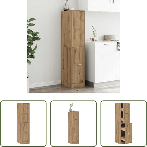 vidaXL Schubladenregal - Apothekerschrank Artisian Oak 30x41x144,5 cm Holzwerkstoff (1/5)