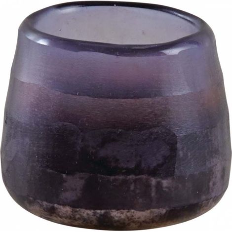 Photophore rond en verre teinté violet (1/5)
