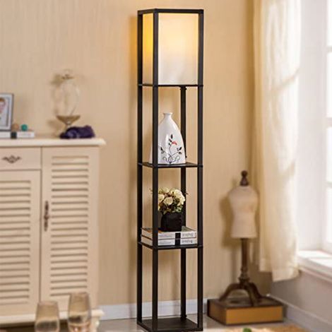 Lampadaire, Lampe sur Pied pour Salon, Chambre, Étudier, Bureau, Noir (1/5)