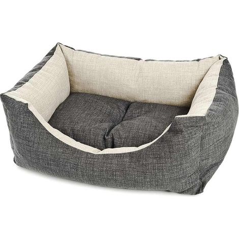 Cuccetta rettangolare in cotone con morbida imbottitura linea Cool Grey per cani e gatti: Cuccia 120 x 30 cm (1/3)