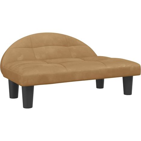 Lit pour chien panier canapé confortable 70 x 52 x 30 cm velours marron