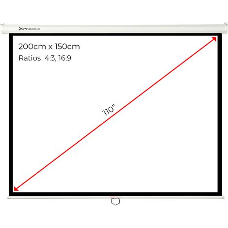 Pantalla manual videoproyector pared y techo (1/5)