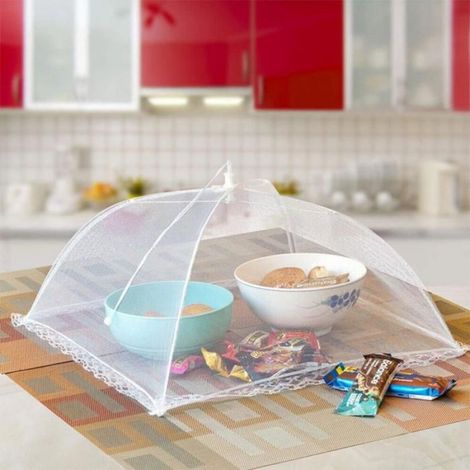 Cloche Alimentaire Pliable - Protection Contre Insectes - Pour Pique-nique Barbecue Camping - Lot De 4 (1/5)