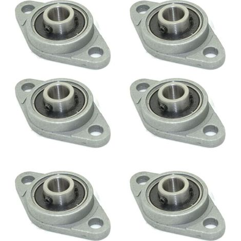 KFL08 Lot de 6 paliers à bride rhombique de 8 mm à alignement horizontal en alliage de zinc pour imprimante 3D (1/5)