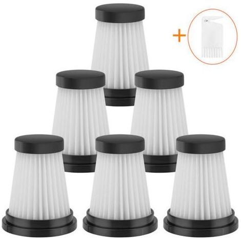 Lot de 6 filtres HEPA pour aspirateurs Moosoo K12 K12 Pro K13 Filtration 99,97 % des particules Accessoires pour Genius Invictus One 1.0/2.0 et Foxnovo 13KPA (1/5)
