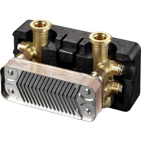 Oventrop Regumat Wärmeübertrager mit Anschlussarmatur 30 Platten bis 28 kW, für Regumat DN 25, 1351696