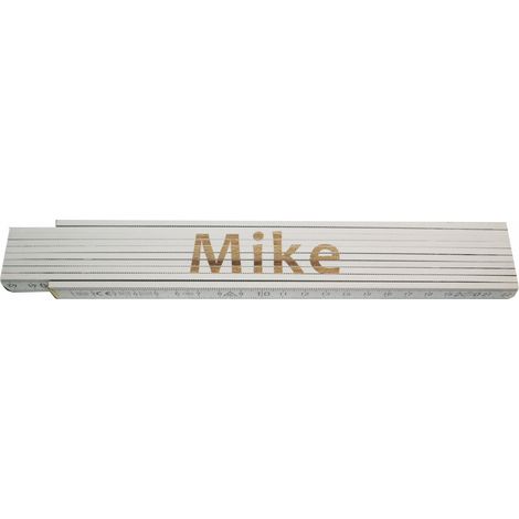 Zollstock Mike 2 m weiß Zollstock