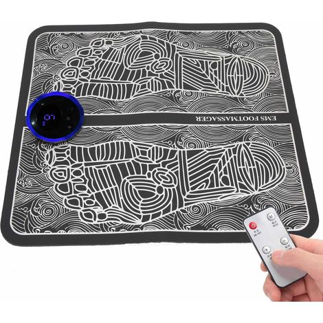 Coussin de massage électrique pour les pieds EMS, stimulateur musculaire, télécommande, coussin de modelage pour les jambes