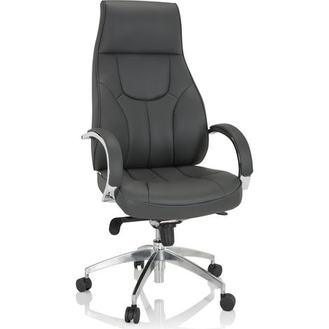 Bürostuhl / Chefsessel ELEGANCE I Kunstleder grau hjh OFFICE (1/5)