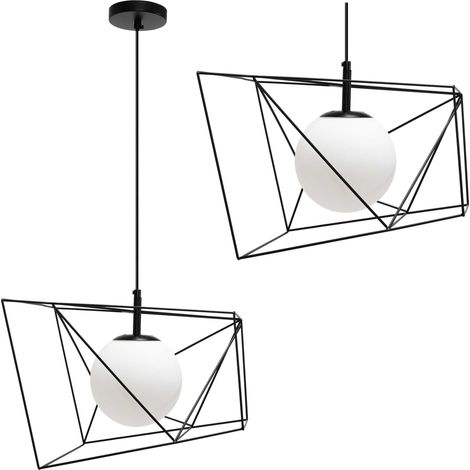 LÁMPARA de SUSPENSIÓN APP1022-1CP NEGRO 1-PUNTOS de LUZ E27 34X34X26-106CM AJUSTABLE (1/5)