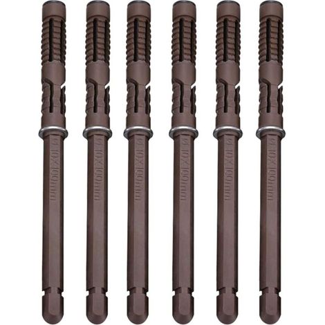 [6 pièce] Ø10x100 mm Concealed Flottant Support de Tablette Montage Mural Supports étagères - Lourd Devoir Support Invisible Supports à Tablette Cachés pour DIY Etagères Murale Conseil Flottant