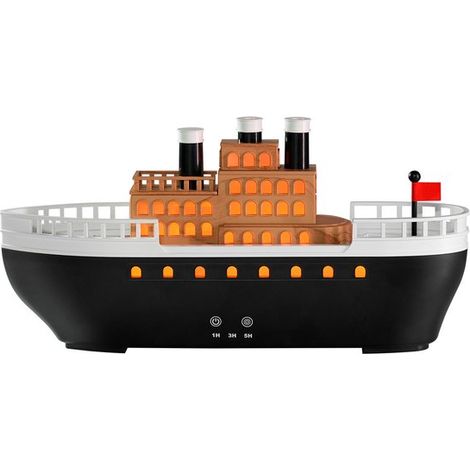 Humidificador con diseño de barco (2026)，temporizador de 3 etapas: difusor de aceites esenciales para el hogar y la oficina