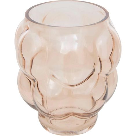 Vase en Verre Soufflé "Edia" 18cm Rose Clair