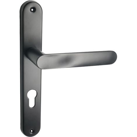 Domino ovaler Türgriff für den Innenbereich, mattschwarz – für PZ-Einsatz 72 mm (1/5)