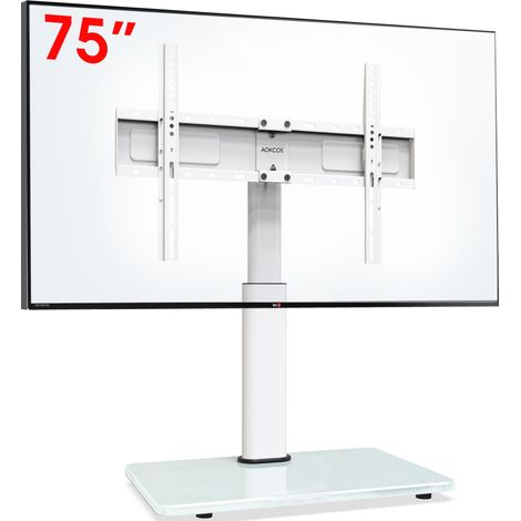 Support TV sur Pied pour TV de 32-75 Pouces - Pied TV Universel Pivotant 60° Inclinaison 12° Max Capacité 45 kg - Max VESA 600x400 mm (1/5)