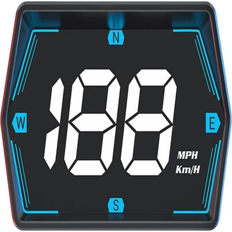 Affichage Tête Haute - Compteur Vitesse GPS HUD 3 Pouces - Pour Voiture et Véhicule Automobile - 1 Pièce (1/5)