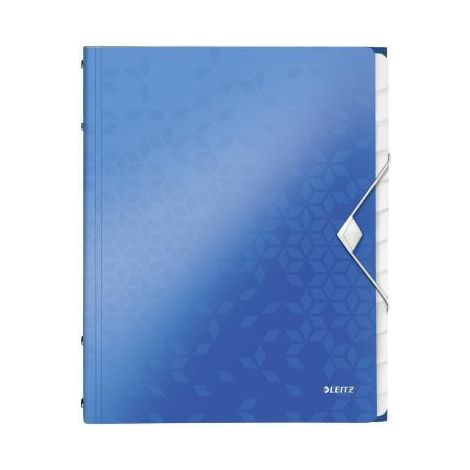 LEITZ Ordnungsmappe Leitz WOW DIN A4 Polypropylen Farbe: blau Farbe des Fächerblocks: grau 12Fächer (1/3)