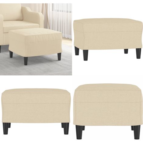 Fußhocker Creme 60x50x41 cm Stoff - Sofa - Relaxsessel (1/5)