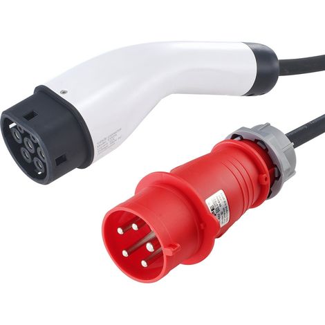 Chargeur portable EV Type 2 32A 7,36 kW/22 kW avec câble 7,5 m, prise CEE 32, écran LCD, IP66, sac de transport inclus. (1/5)