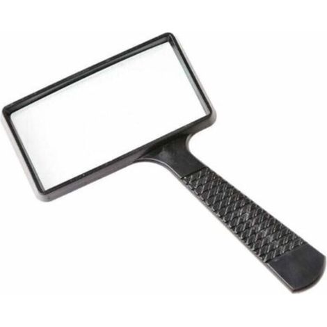 Loupe portable 10X, loupe rectangulaire, lentille en verre résistant aux rayures pour personnes âgées, lecture, loisirs, rép