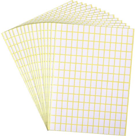 Confezione da 2940 piccole etichette autoadesive rimovibili opache bianche per barattoli, scatole, raccoglitori, buste, scuola, ufficio, cucina (13 x 9 mm)