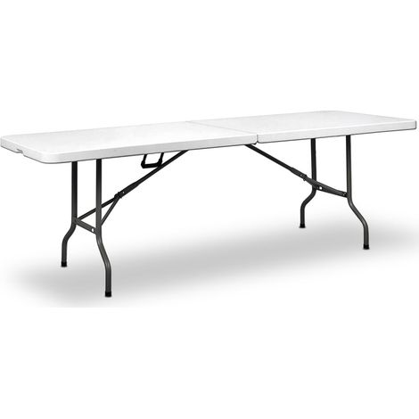 Folding table 7ft white portable with carrying case (1/5)