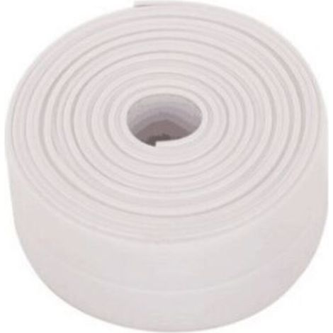 Rolle wasserdichtes Dichtungsband – Baddichtung – Selbstklebendes PVC-Dichtungsband für Küche, WC und Badewanne – Weiß – Crezuo