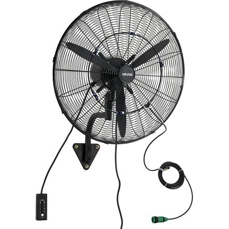 VEVOR Ventilatore da Parete Industriale, 610 mm, Ventilatore Oscillante a Muro con Nebulizzazione, IP44, 3 Velocità, Flusso d'Aria Potente, Controllo Meccanico, per Officine e Ambienti Commerciali (1/5)