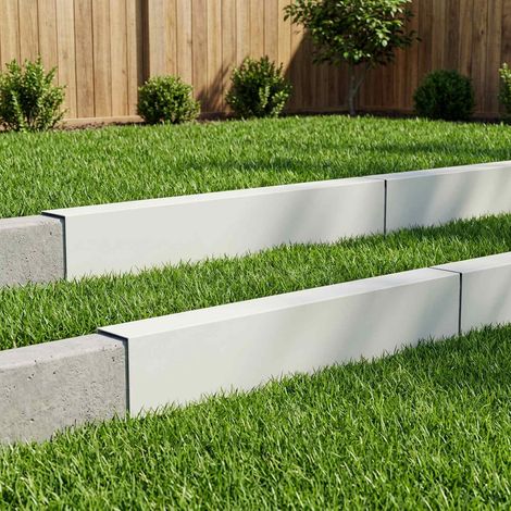 vidaXL Perfil de cobertura para jardín 10 uds. 100 x 5 x 15 cm Acero (1/5)