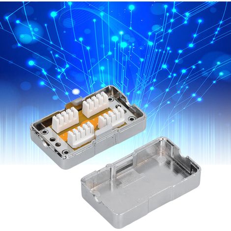 Boîtier de jonction CAT6 ABS RJ45 blindé, module de connexion réseau à port unique (1/5)