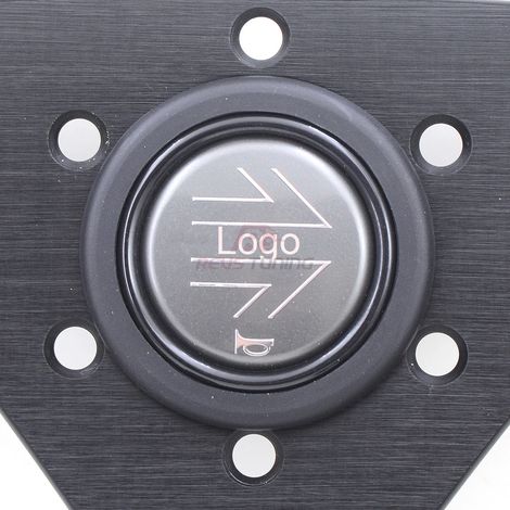 Cache-bouton de klaxon universel en plastique ABS et aluminium pour volant de voiture de sport de course, avec logo-AquaForge