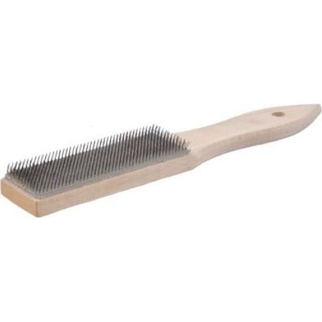 Cepillo de carda OSBORN de limpieza para limas de acero 115x40 mm en madera