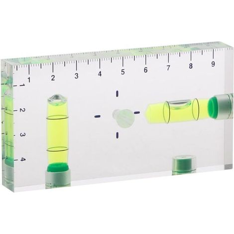 Hochpräzise, transparente, magnetische Mini-Wasserwaage mit zwei Richtungen. (1/4)