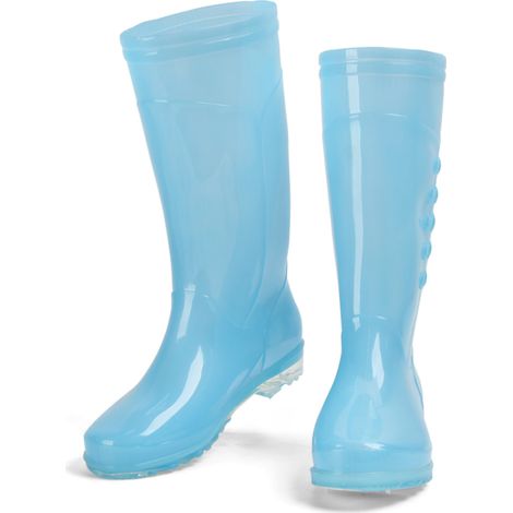Bottes de pluie femme PVC antidérapantes étanches sans couture bout rond confort taille 36 pour jardin et ville usage quotidien (1/5)