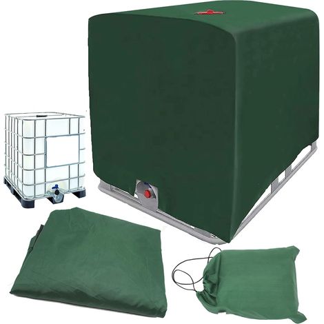 Housse de protection pour cuve IBC 1000 L – Bâche résistante – Protège du soleil, poussière – Verte (1/5)
