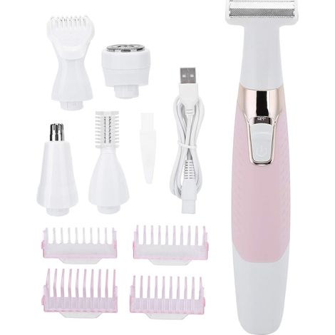 Épilateur Visage Femme, Rasoir rechargeable USB indolore 5 en 1, épilateurs pour le visage épilateur épilateur pour sourcils, conception portable (1/5)