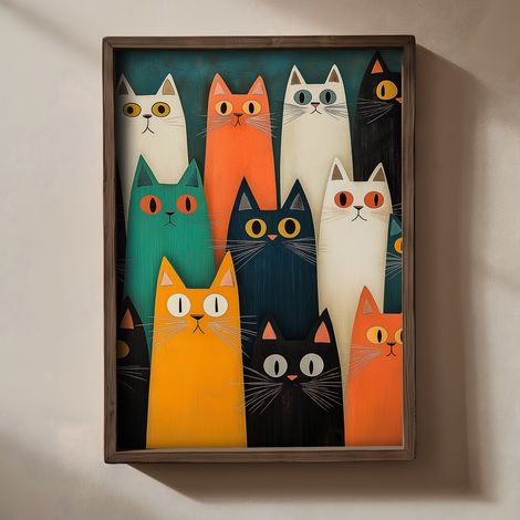 Quadro da parete in MDF con cornice Painting Multicolore (1/5)